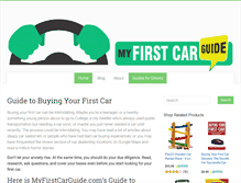 Tablet Screenshot of myfirstcarguide.com